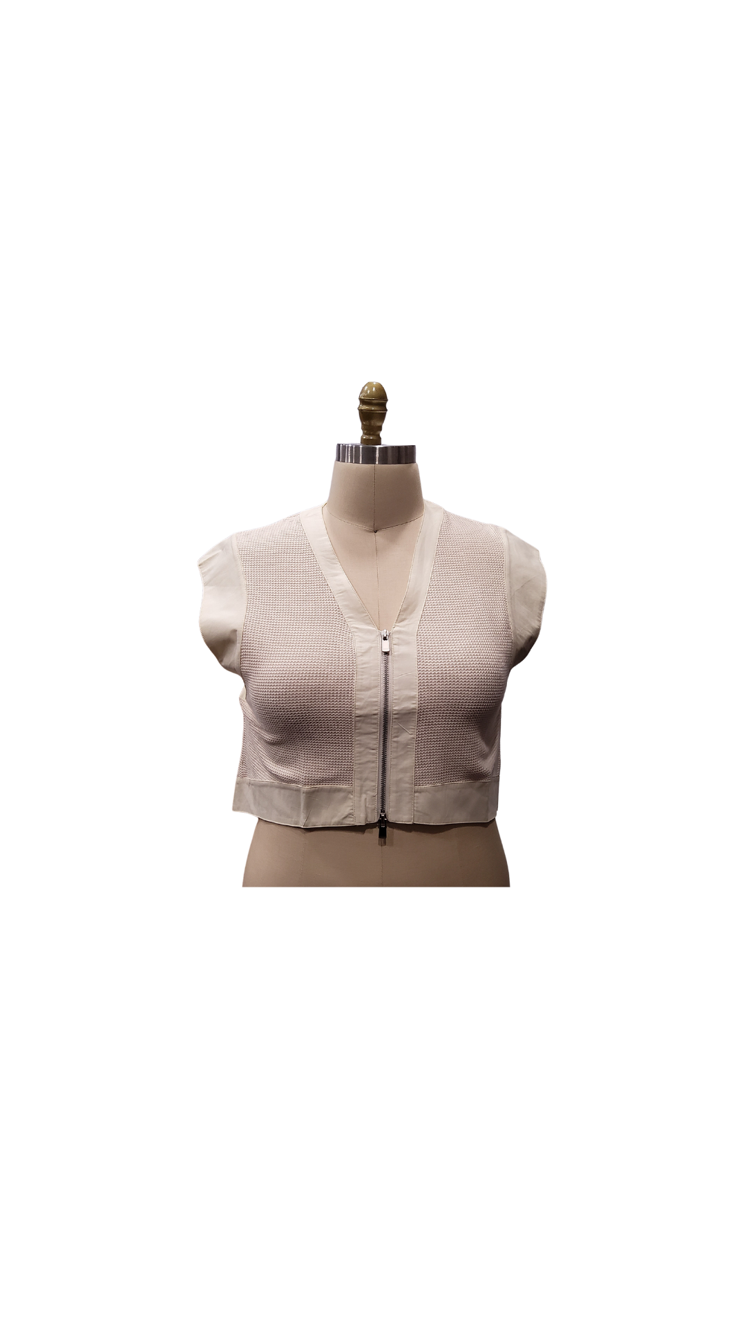 ASSYMETRICAL CREAM VEST