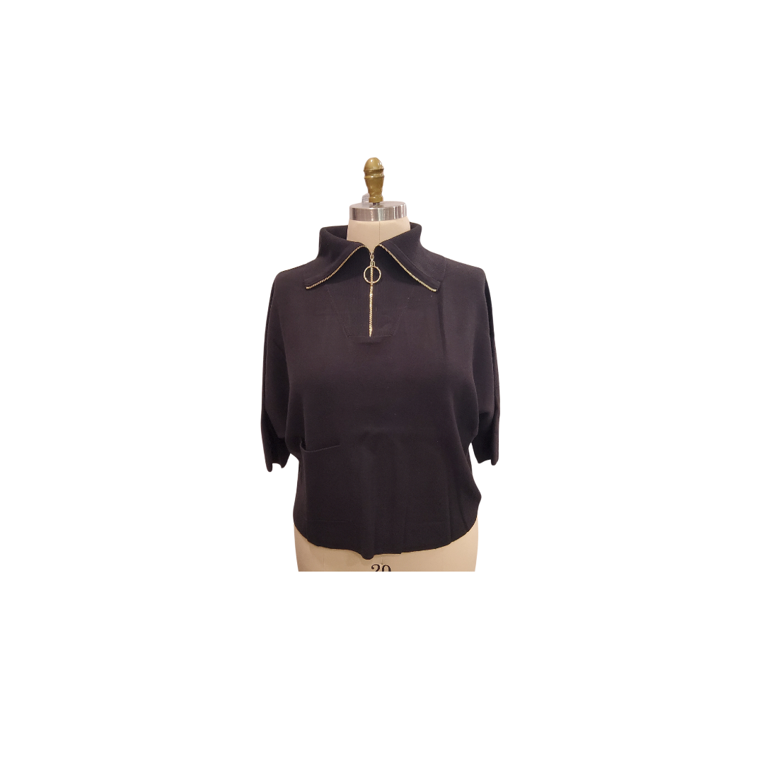 FOLD OVER NECK TOP