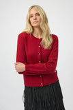 CASHMERE BUTTON FRONT CREW NECK CARDIGAN
