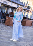 BLUE AND WHITE STRIPE SET