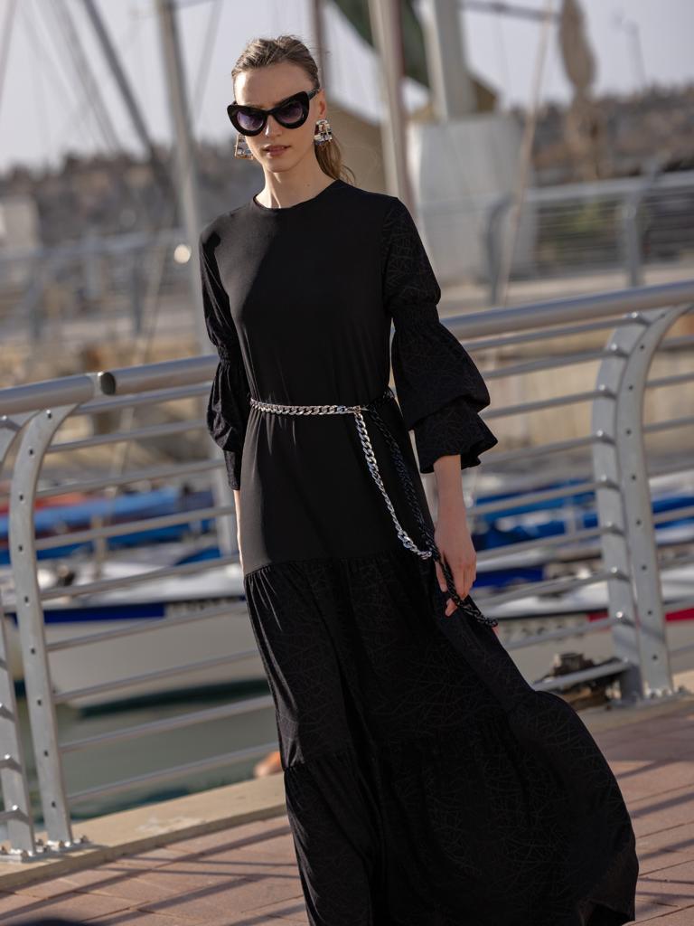 DROP WAIST TIERED MAXI