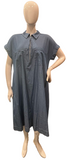 SHORT SLEEVE DENIM DRESS