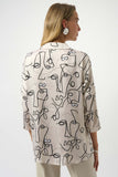 PATTERNED SATIN BLOUSE