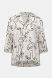 PATTERNED SATIN BLOUSE