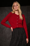 CASHMERE BUTTON FRONT CREW NECK CARDIGAN