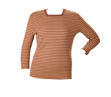 SQUARE NECK STRIPED TEE