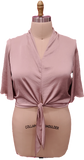 TEXTURED SATIN TOP