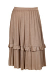 PLEATED SKIRT WITH RUFFLE