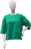 BOXY FOLD-OVER SLEEVE T-SHIRT