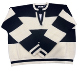 V-STRIPED SWEATER