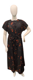 BOTANICAL BUTTON FRONT DRESS
