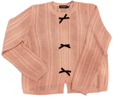 BLACK BOW PINK CARDIGAN