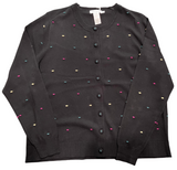 BLACK CONFETTI POP CARDIGAN