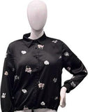 FLORAL SATIN BLOUSE