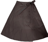 BLACK WRAP SKIRT