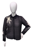 IVORY PETAL BUTTON-UP
