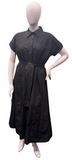 BLACK TAFTA DRESS