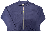 NAVY COTTON BACK PRINT JACKET