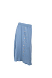 SMOCKED WAIST CRINKLE LINEN SKIRT