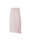 SMOCKED WAIST CRINKLE LINEN SKIRT