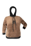 BROWN VELOUR SWEATER